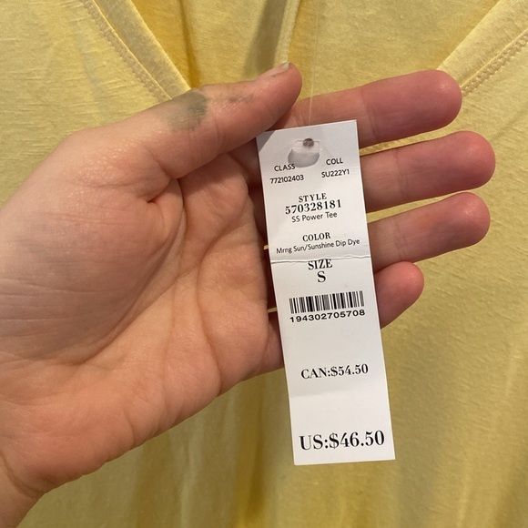 NWT White House black market dip dye yellow top - Picture 3 of 5